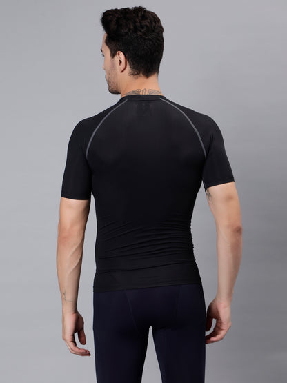 T3M25 - Half Sleeve Nylon Luxury Compression Gear Top