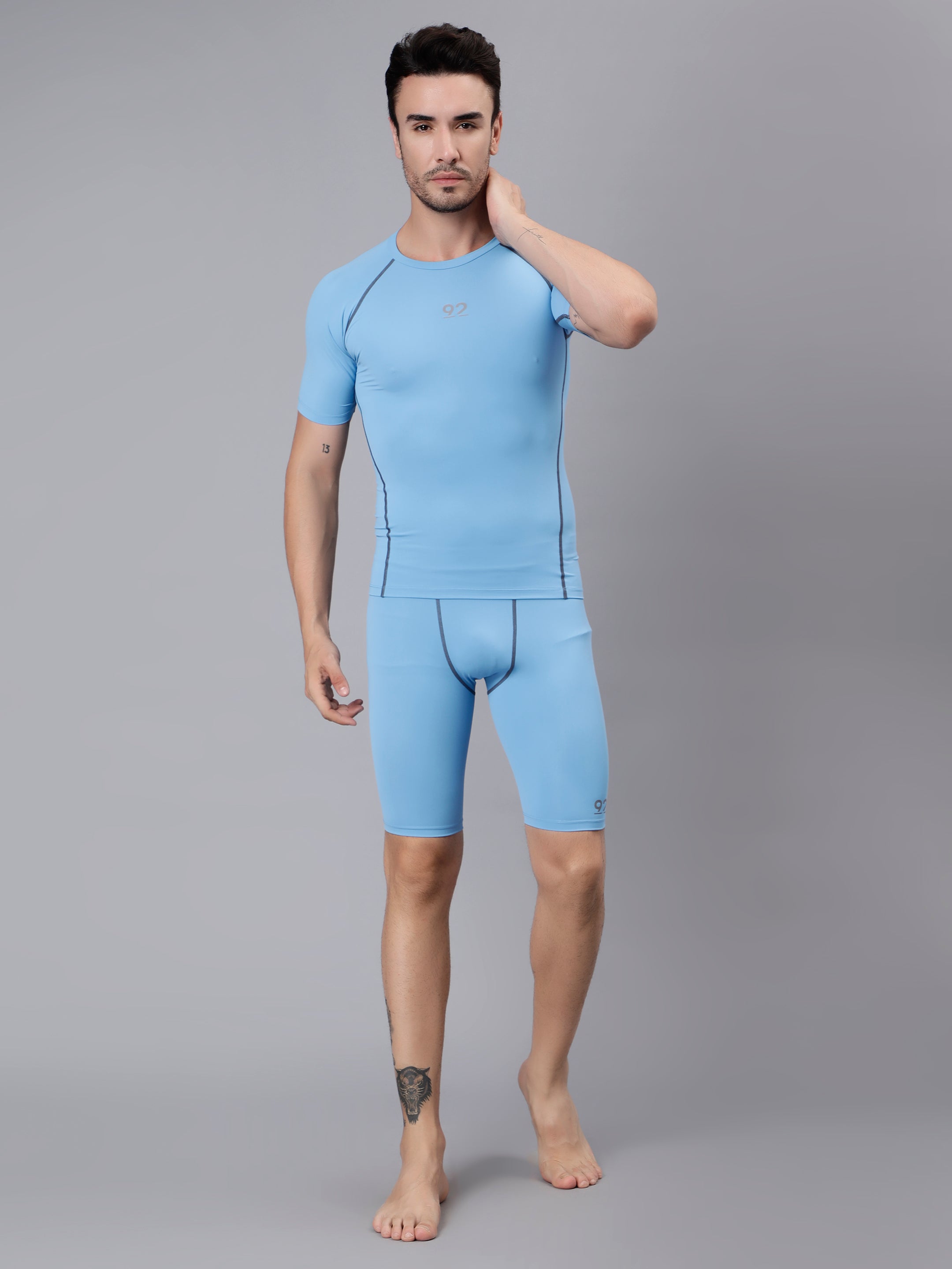 T3M25 - Half Sleeve Nylon Luxury Compression Gear Top