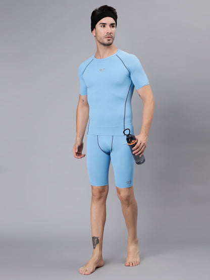 T3M25 - Half Sleeve Nylon Luxury Compression Gear Top