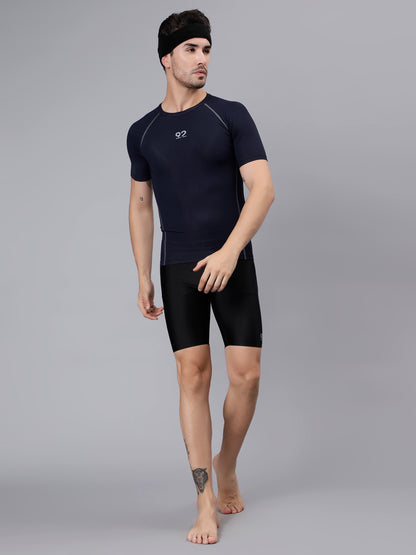 T3M25 - Half Sleeve Nylon Luxury Compression Gear Top