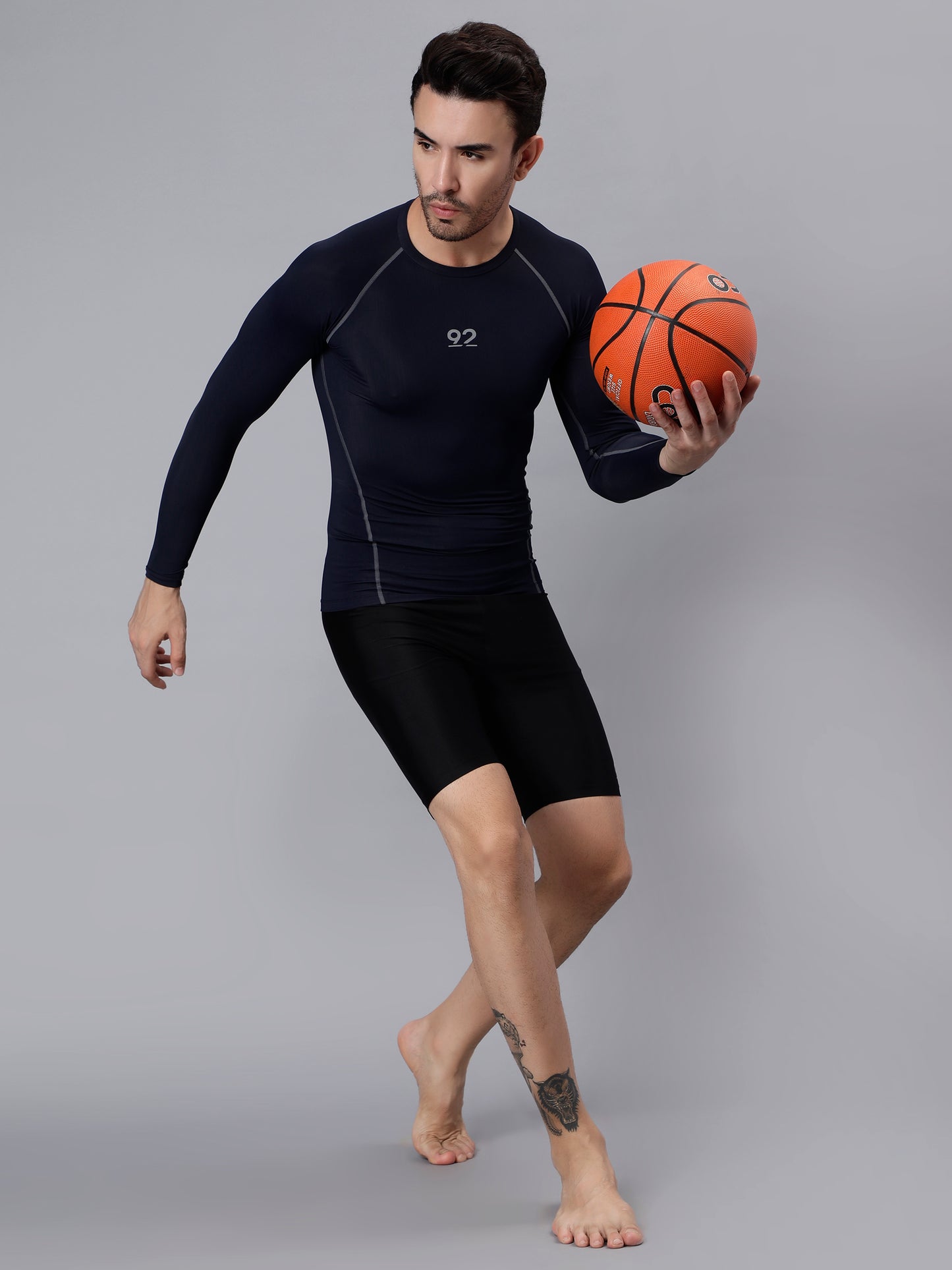 T3M26 - Full Sleeve Nylon Luxury Compression Gear Top